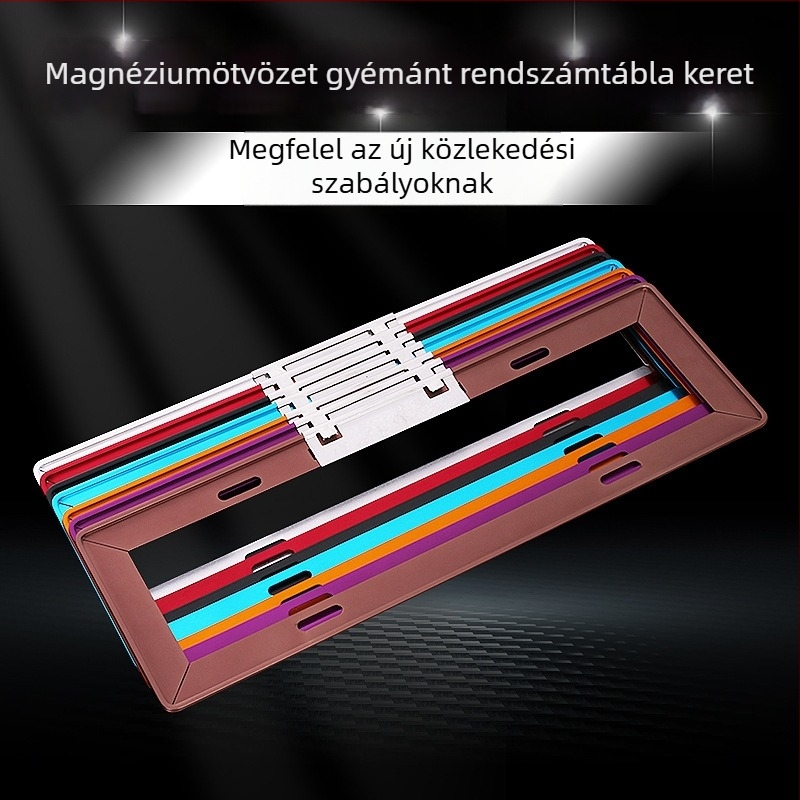 Rombusz alakú magnéziumötvözet rendszámkeret, modell lx00, Ji Dingchang márka, autókhoz