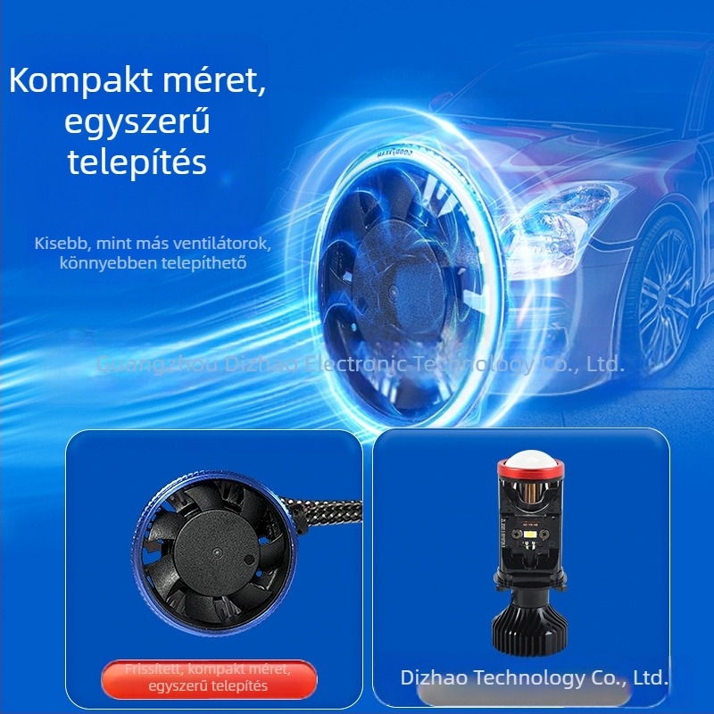 S35 130W LED autófényszóró – golyófejű dizájn, kettős rézcső, kompatibil H4/H7/H11, alacsony fénycsóva és ködlámpa