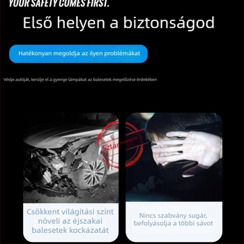 Autó LED első fényszóró, 360° nyolcszögű kialakítás, 55W, 12V, 10000 lm, IP68, 50000 h