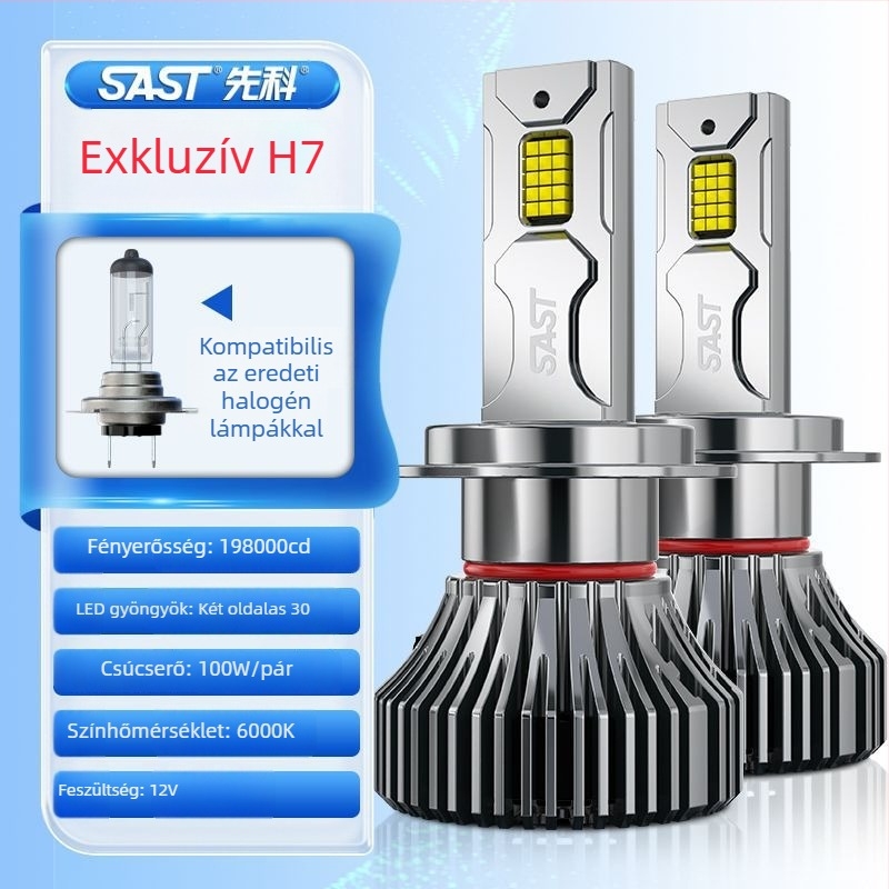 LED autófej H471 lencsével, elülső, közel- és távoli fény, integrált, 90–100W, 12V
