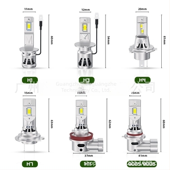 TGZ LED fényszórók autóhoz H1/H3/H4/H7/H11 9005/9006, 3570 LEDizzó, 6000K, 46–60W, IP67, nagy- és alacsony fénycsóva, Plug-and-Play