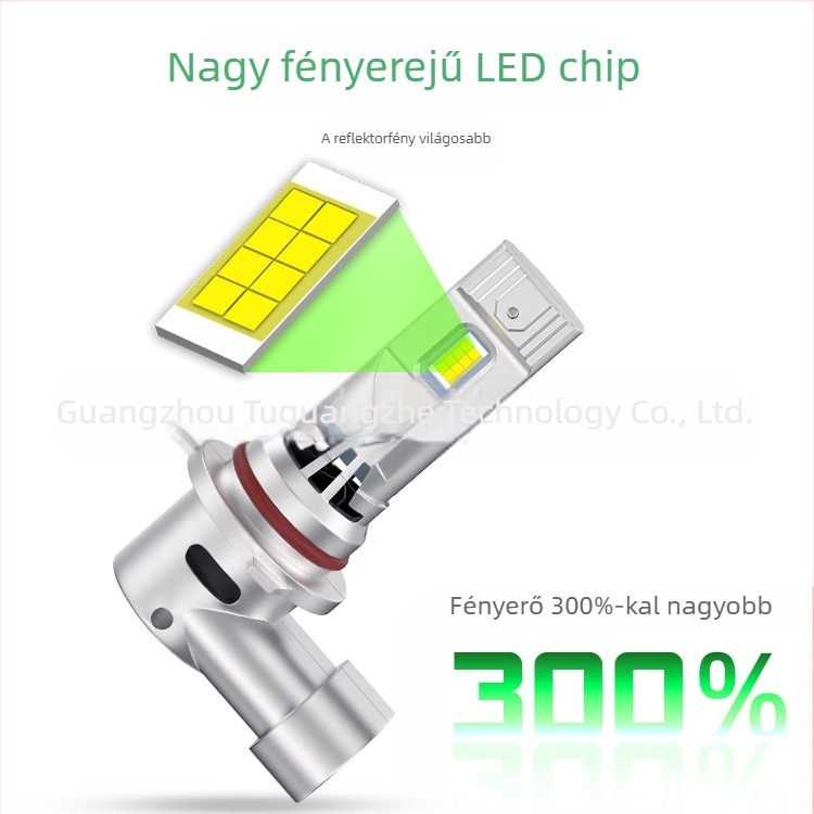 TGZ LED fényszórók autóhoz H1/H3/H4/H7/H11 9005/9006, 3570 LEDizzó, 6000K, 46–60W, IP67, nagy- és alacsony fénycsóva, Plug-and-Play