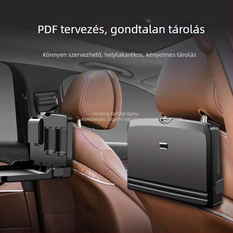 Hátsó üléssel használható összecsukható asztal autóhoz, műanyagból, többfunkciós, univerzális, falra szerelhető