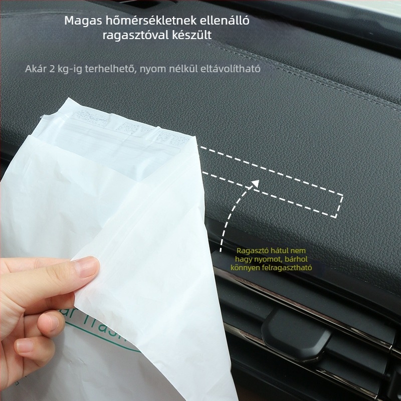 HDPE autó szemetes zacskó ragasztó rögzítéssel — Kompakt kialakítású, magánmárkás