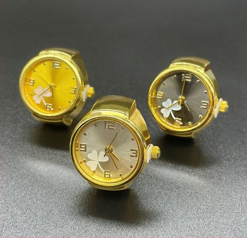 Gyűrűs óra, kvarc SL68 mozgás, rozsdamentes acél szíj, kör alakú számlap, a számlap átmérője 20 mm vagy kisebb