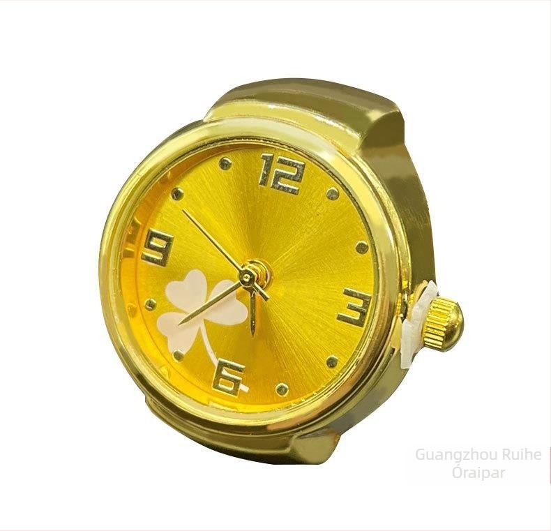 Gyűrűs óra, kvarc SL68 mozgás, rozsdamentes acél szíj, kör alakú számlap, a számlap átmérője 20 mm vagy kisebb