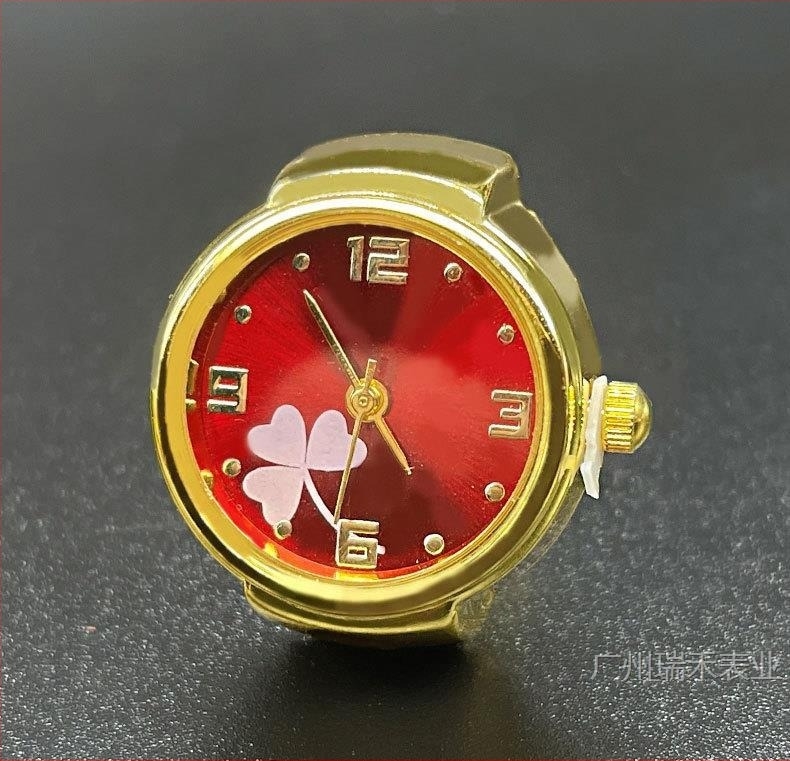 Gyűrűs óra, kvarc SL68 mozgás, rozsdamentes acél szíj, kör alakú számlap, a számlap átmérője 20 mm vagy kisebb