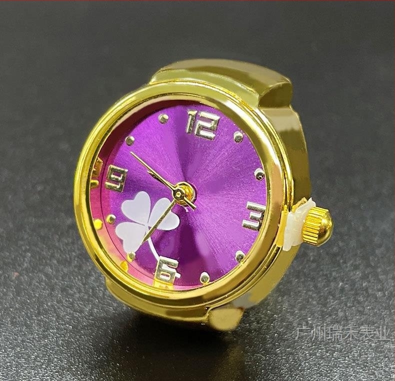 Gyűrűs óra, kvarc SL68 mozgás, rozsdamentes acél szíj, kör alakú számlap, a számlap átmérője 20 mm vagy kisebb