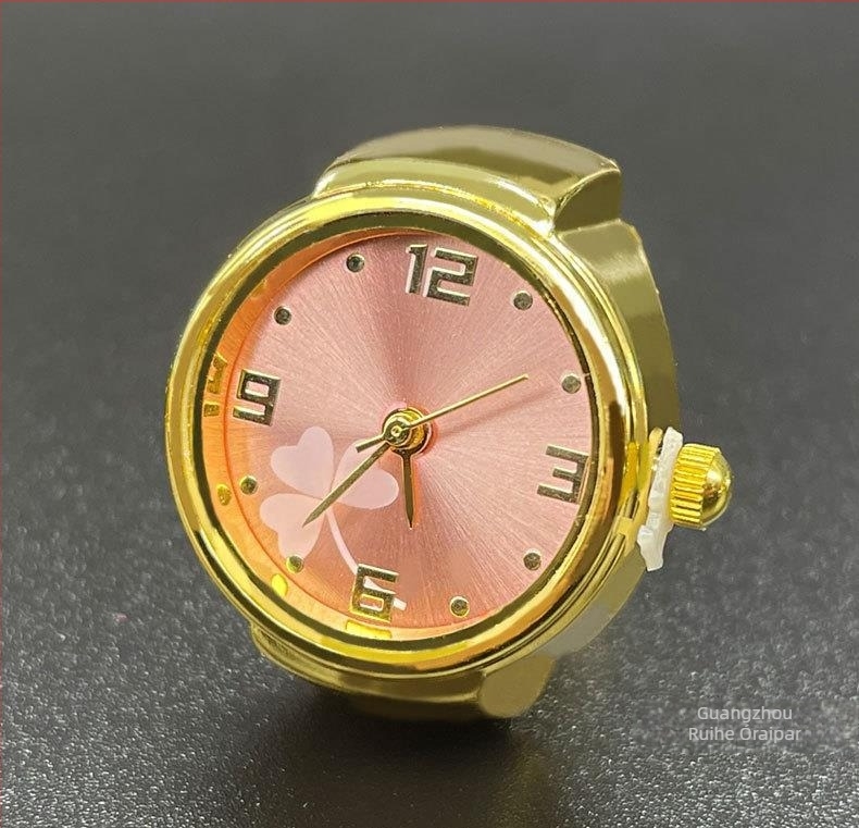 Gyűrűs óra, kvarc SL68 mozgás, rozsdamentes acél szíj, kör alakú számlap, a számlap átmérője 20 mm vagy kisebb