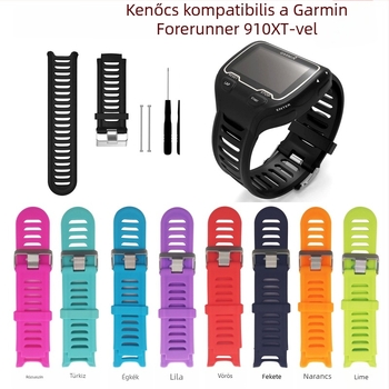 Garmin Forerunner 910XT szilikon szíj, 13 g, csat, sportos stílus, kompatibilis a 910 órával