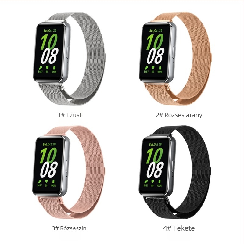 Samsung Galaxy Fit3 Milanese rozsdamentes acél szíj mágneses csattal, 20 g