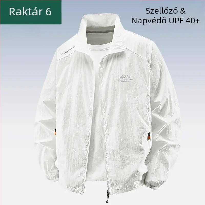 Slim-Fit nyári kapucnis UV-védett külső ruházat Vinylon fleece