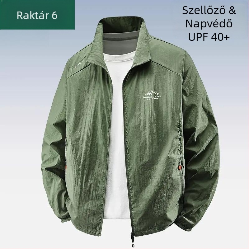 Slim-Fit nyári kapucnis UV-védett külső ruházat Vinylon fleece
