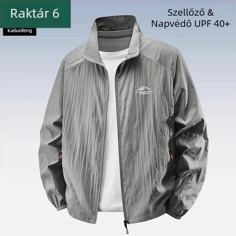 Slim-Fit nyári kapucnis UV-védett külső ruházat Vinylon fleece