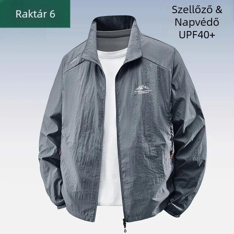 Slim-Fit nyári kapucnis UV-védett külső ruházat Vinylon fleece