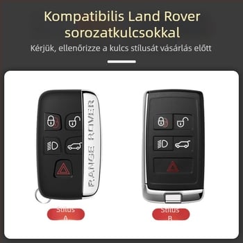 Land Rover kulcsfedél — kompatibil Range Rover Evoque, Discovery 4, Velar, Freelander 2, Defender (Anyag: cinkötvözet; Márka: PCS; Stílus: üzleti; Testreszabás: Igen)