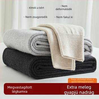 100% ausztrál gyapjú termikus alsónadrág, magas derekú, vastag, meleg – 2025 tél