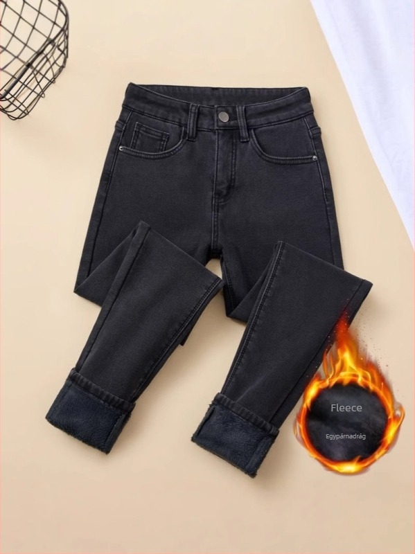 Női magas derekú skinny farmernadrág denim, pamut és elasztán keverékéből, bokáig érő hossz, mindennapi stílus