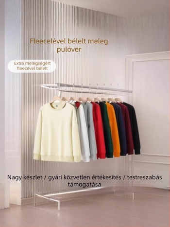 Kapucnis pulóver csapat-uniformákhoz hímzéssel, 320 g, pamut 96%+, poliészter, háromdimenziós zsebek