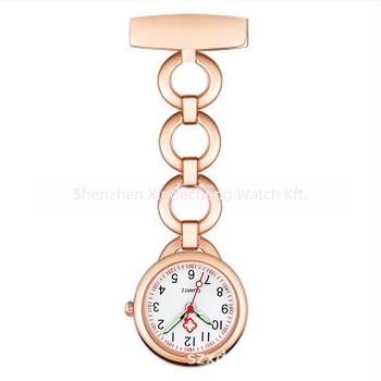 Ápolónő zsebóra gyémánttal, F008 – kvarc mozgás Huachen SL39, Dekoratív, Világidő, Mindennapi vízálló