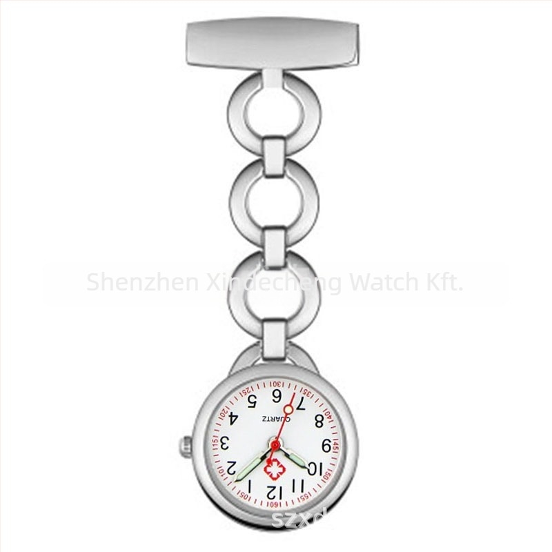 Ápolónő zsebóra gyémánttal, F008 – kvarc mozgás Huachen SL39, Dekoratív, Világidő, Mindennapi vízálló