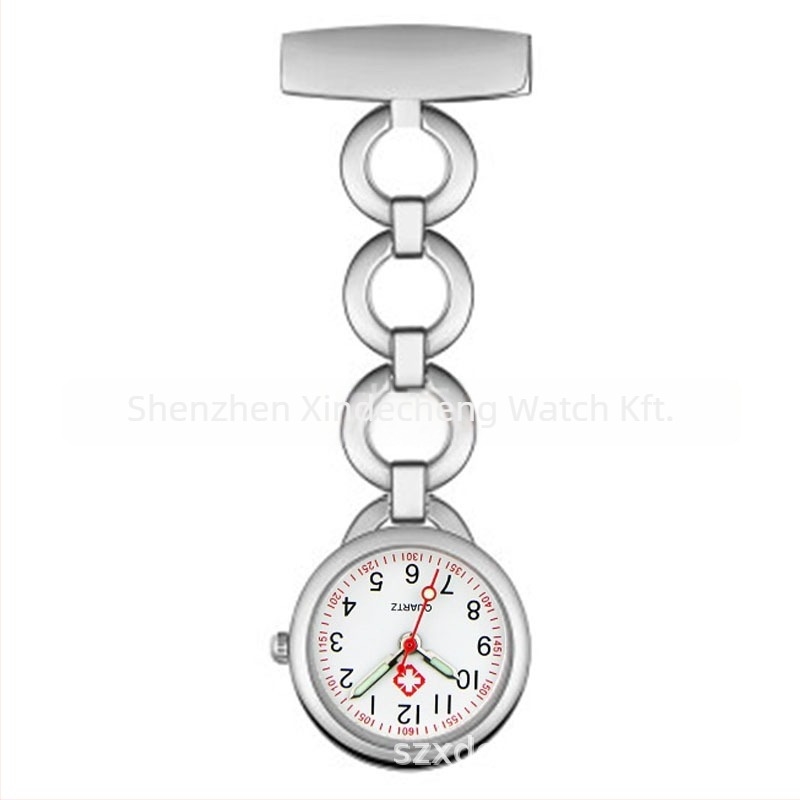 Ápolónő zsebóra gyémánttal, F008 – kvarc mozgás Huachen SL39, Dekoratív, Világidő, Mindennapi vízálló