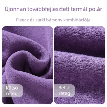 Női őszi-téli polár dzseki cipzárral és álló gallérral, lazán szabott meleg felső