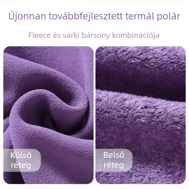 Női őszi-téli polár dzseki cipzárral és álló gallérral, lazán szabott meleg felső