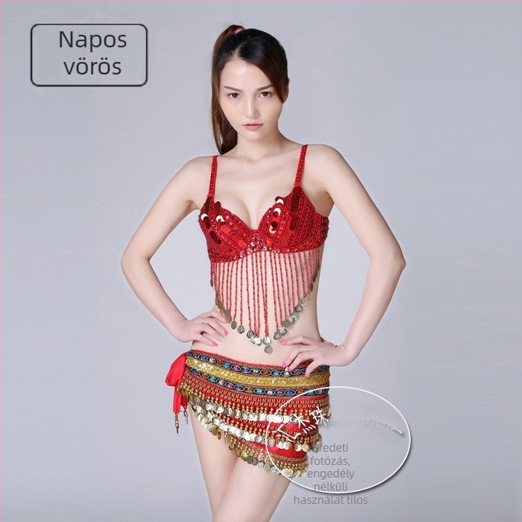 Éjszakai klub táncruha: szegecselt bikini színpadi jelmez pole dance-hez, fő anyag poliészter szál, másodlagos anyag pamut, 95%+ fő anyag tartalom, őszi 2023.