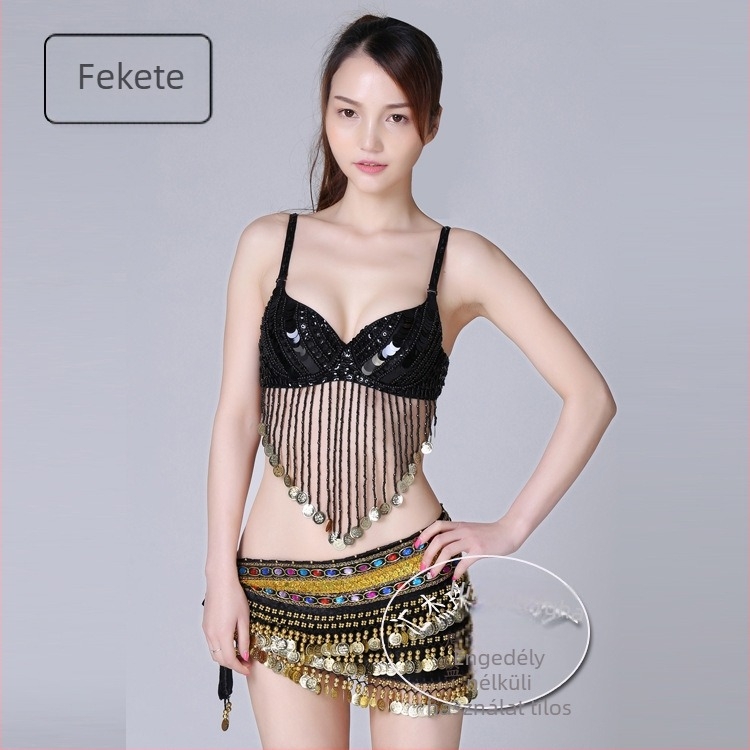 Éjszakai klub táncruha: szegecselt bikini színpadi jelmez pole dance-hez, fő anyag poliészter szál, másodlagos anyag pamut, 95%+ fő anyag tartalom, őszi 2023.