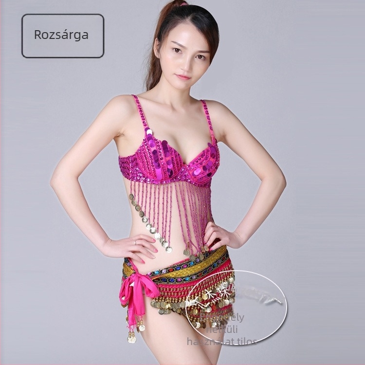 Éjszakai klub táncruha: szegecselt bikini színpadi jelmez pole dance-hez, fő anyag poliészter szál, másodlagos anyag pamut, 95%+ fő anyag tartalom, őszi 2023.