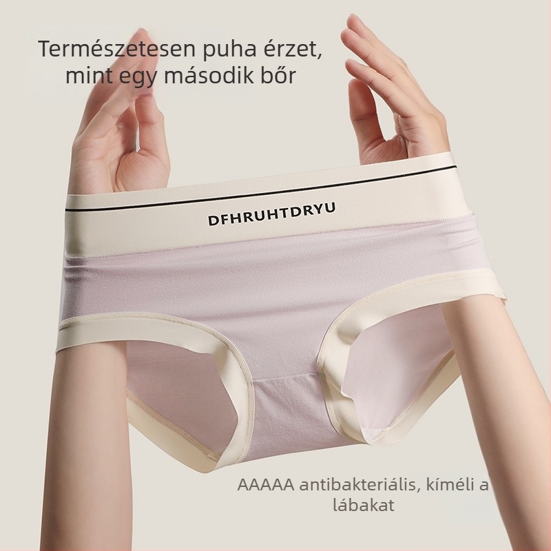 60 darab hosszú szálú pamutból készült női háromszög fazonú alsónemű, antibakteriális ágyék, 5A tejsavval, tiszta pamut, lélegző