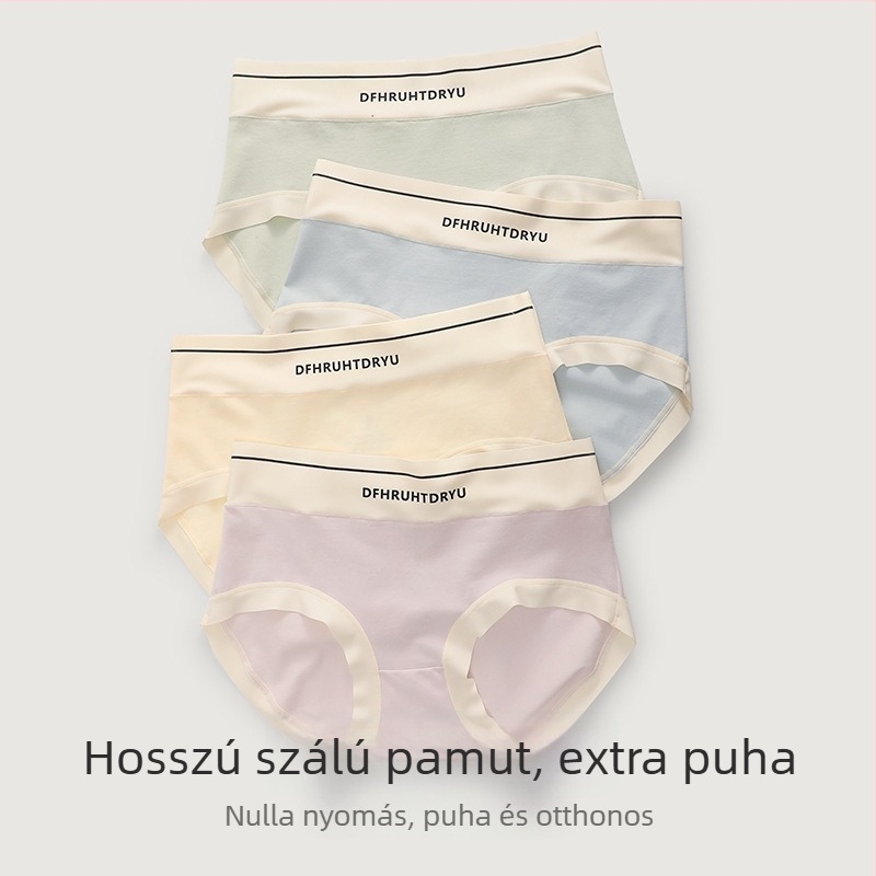 60 darab hosszú szálú pamutból készült női háromszög fazonú alsónemű, antibakteriális ágyék, 5A tejsavval, tiszta pamut, lélegző