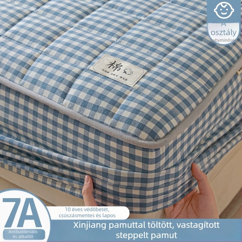 Tömött quiltelt lepedő minden évszakra, 1,8 m-es ágyhoz, matracvédővel