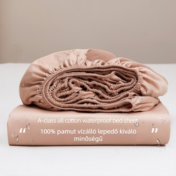 Vízálló pamut gumis lepedő TPU hátoldallal, lélegző matracvédő, teljes pamut ágyneműfedő