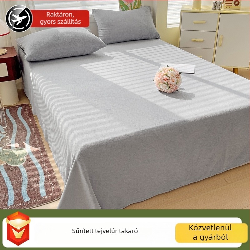 Tej velvet lepedő, steppelt, világosszürke
