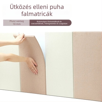 3D XPE hab hab falpanel tatami stílusban, öntapadós ütésvédő fejvég, hálószobai hátfal dekor, 1 darab