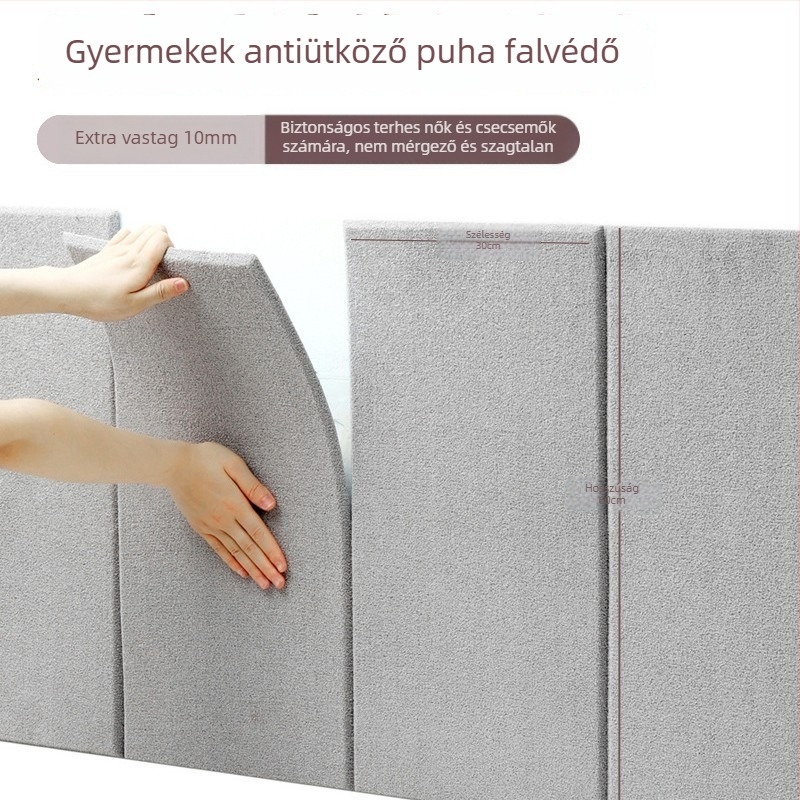 3D XPE hab hab falpanel tatami stílusban, öntapadós ütésvédő fejvég, hálószobai hátfal dekor, 1 darab