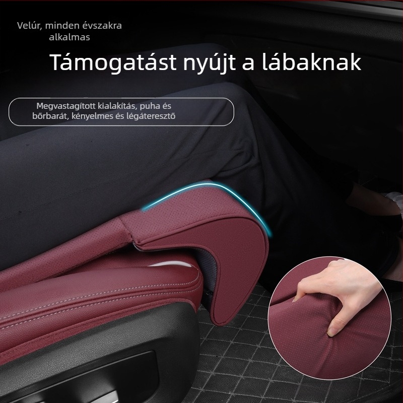 Autóülés párna kinyújtott lábtámasz-szel a vezető és az első utas számára, csúszásmentes és stabil