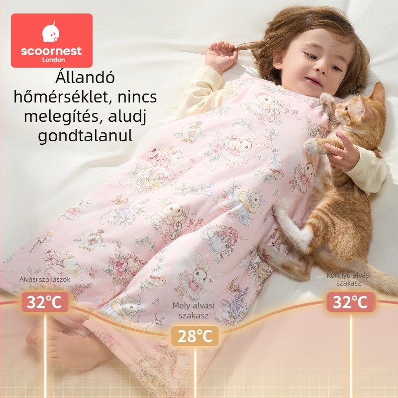 Kechao babavestés hálózsák, minden évszakra, 100% pamut, állandó hőmérséklet, rajzolt minta