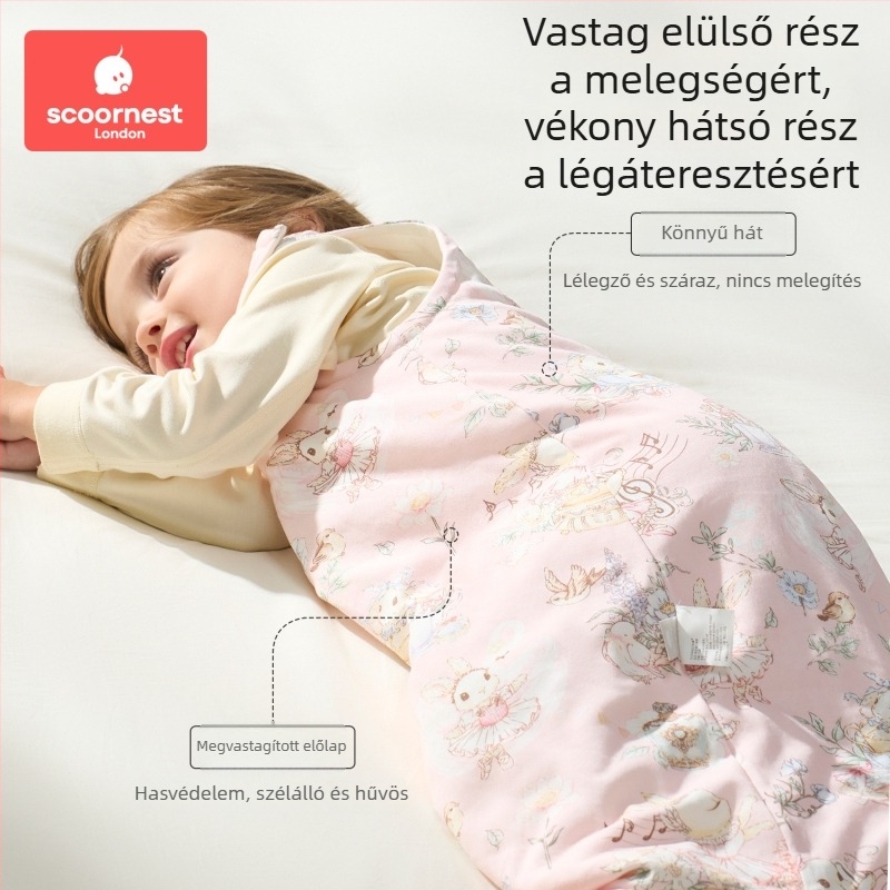 Kechao babavestés hálózsák, minden évszakra, 100% pamut, állandó hőmérséklet, rajzolt minta