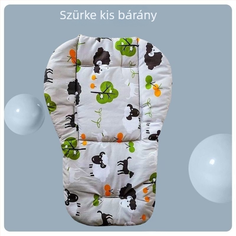 Baba babakocsi pamut alátét, vastag hátsó párna négy évszakos ütéscsillapítással, univerzális étkezőszékekhez