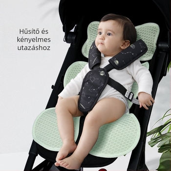 Baba babakocsi hűtő matrac – Cool Beans anyag, 0–3 éveseknek, egyrészes kivitel