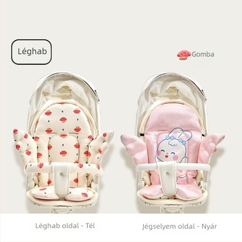 Baba babakocsi és etetőszékhez való párna, négy évszakos, vast pamutbetét, A osztályú minőség, biztonságos