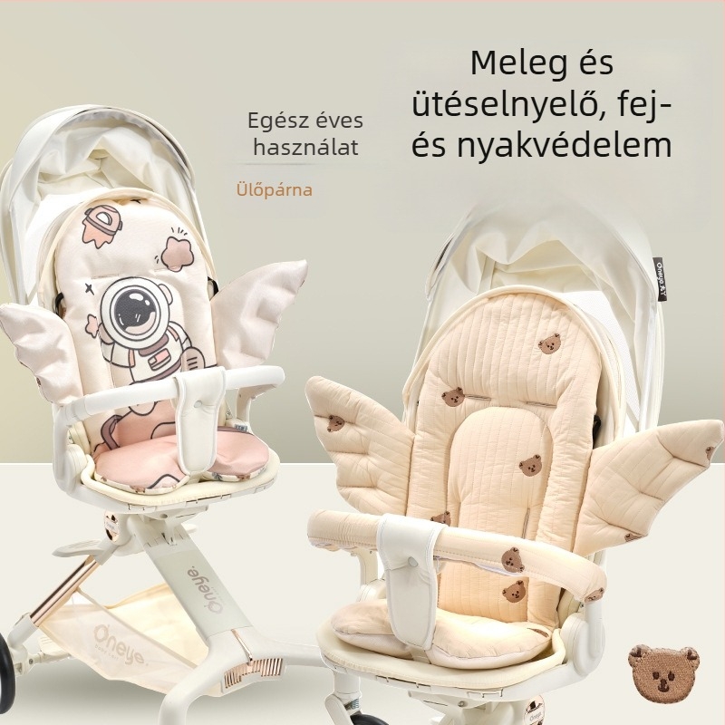 Baba babakocsi és etetőszékhez való párna, négy évszakos, vast pamutbetét, A osztályú minőség, biztonságos