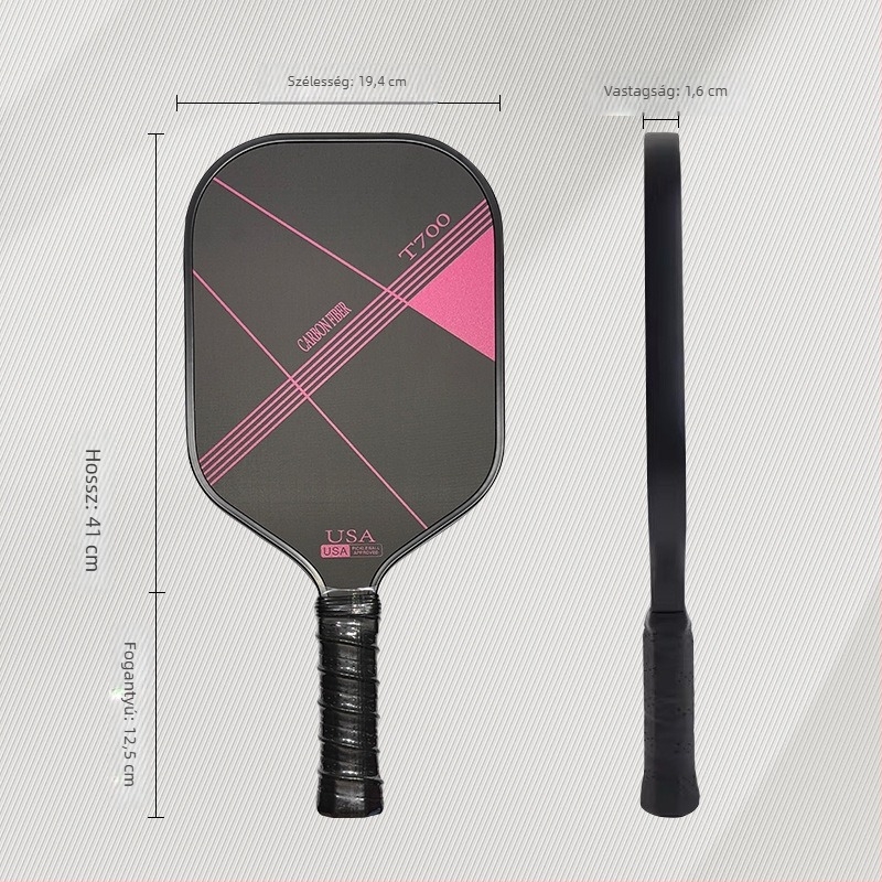 Pickleball ütő versenykategóriás – T700 szénszálas, matt felület, súly 235 g, márka Meichang Sporting Goods