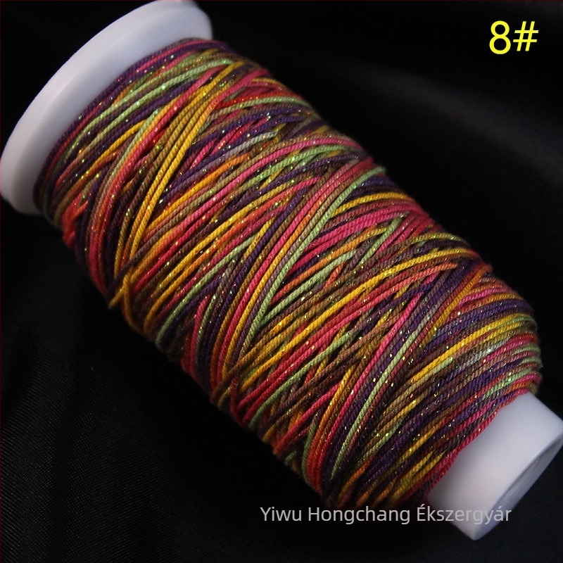 Kézzel sodrt pamutszál arany tibeti stílusú csillagfény-gradienttel, DIY nyaklánc- és karkötőzsinór