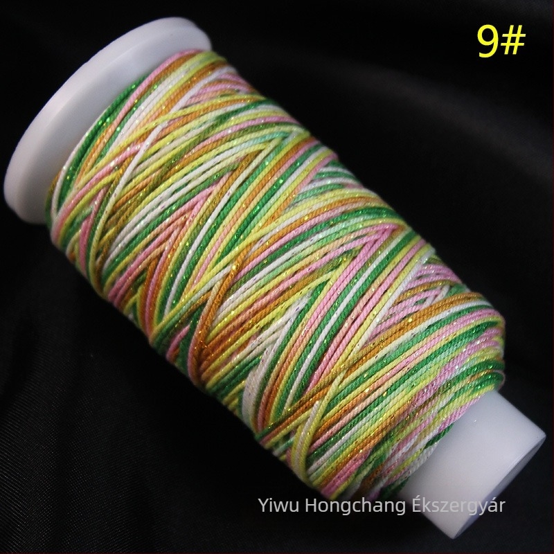 Kézzel sodrt pamutszál arany tibeti stílusú csillagfény-gradienttel, DIY nyaklánc- és karkötőzsinór