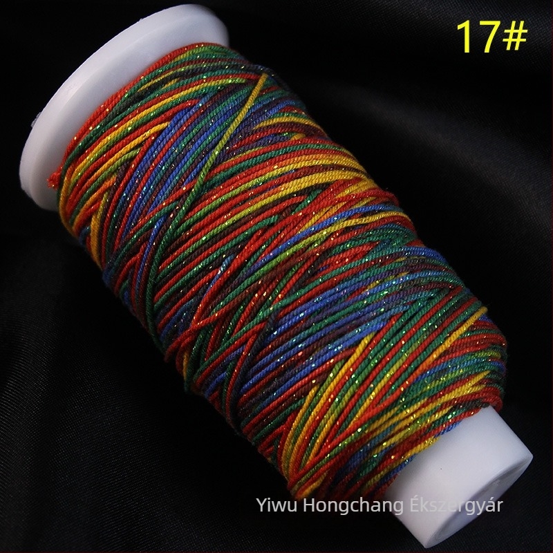 Kézzel sodrt pamutszál arany tibeti stílusú csillagfény-gradienttel, DIY nyaklánc- és karkötőzsinór