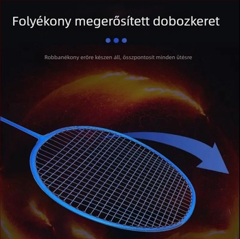 Szénszálas keretű bádmintonütő, súly 85–89 g, közvetlen ütés, eredet Jiangxi Ji'an, amatőr középiskolás diákok számára